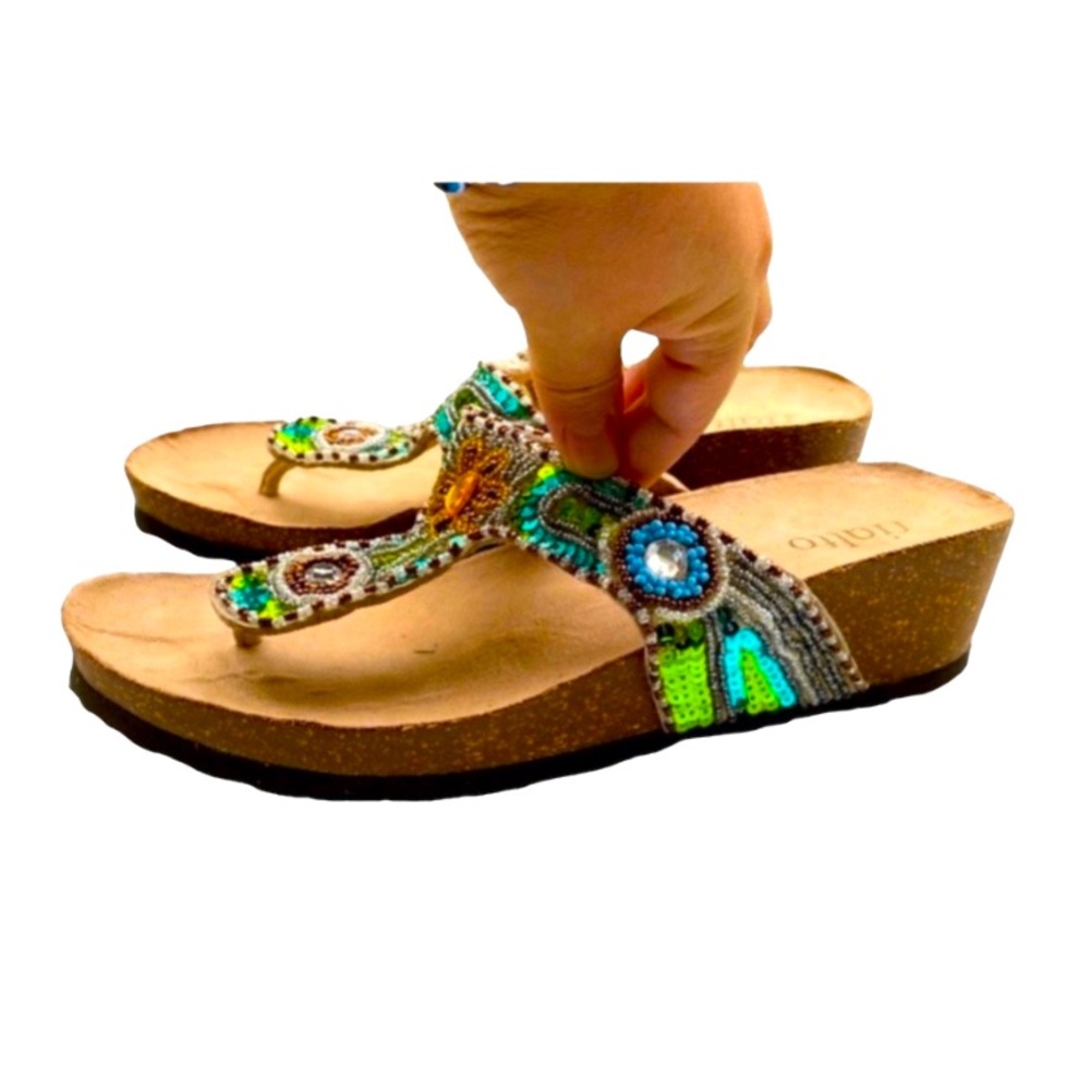 Rialto sandal wedge shoes size 8 1/2M